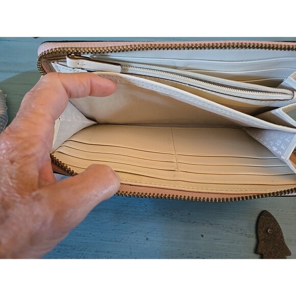 Kate Spade Pink Wallet Zipper, Women Leather Holds Cash Coins Credit Cards 7×3 - Picture 13 of 15